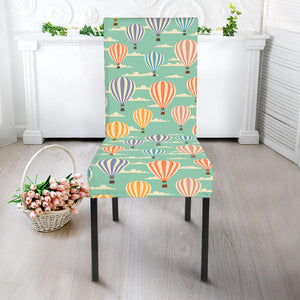 Retro Air Balloon Pattern Print Dining Chair Slipcover