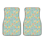 Retro Air Balloon Pattern Print Front Car Floor Mats