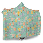 Retro Air Balloon Pattern Print Hooded Blanket