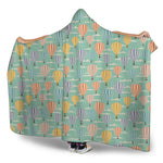 Retro Air Balloon Pattern Print Hooded Blanket