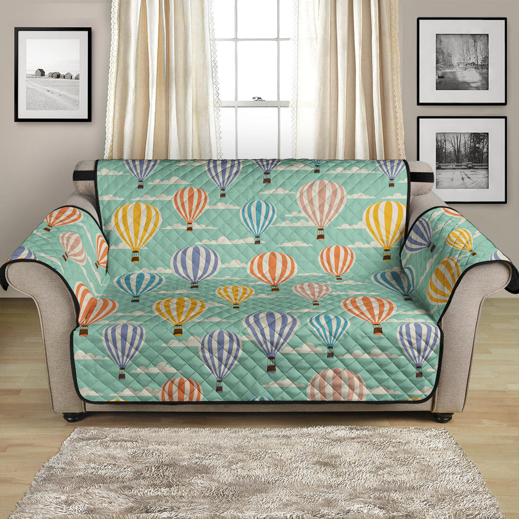 Retro Air Balloon Pattern Print Loveseat Protector