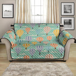 Retro Air Balloon Pattern Print Loveseat Protector