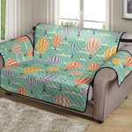 Retro Air Balloon Pattern Print Loveseat Protector