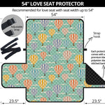 Retro Air Balloon Pattern Print Loveseat Protector