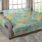 Retro Air Balloon Pattern Print Loveseat Protector