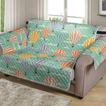 Retro Air Balloon Pattern Print Loveseat Protector