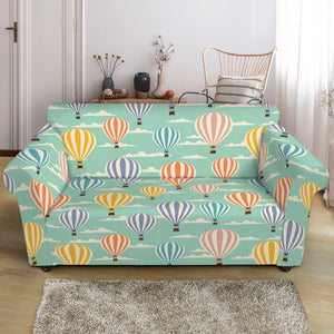 Retro Air Balloon Pattern Print Loveseat Slipcover