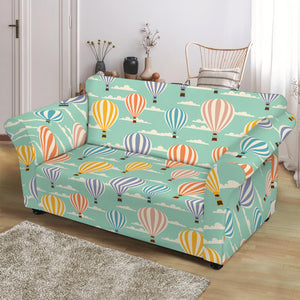 Retro Air Balloon Pattern Print Loveseat Slipcover