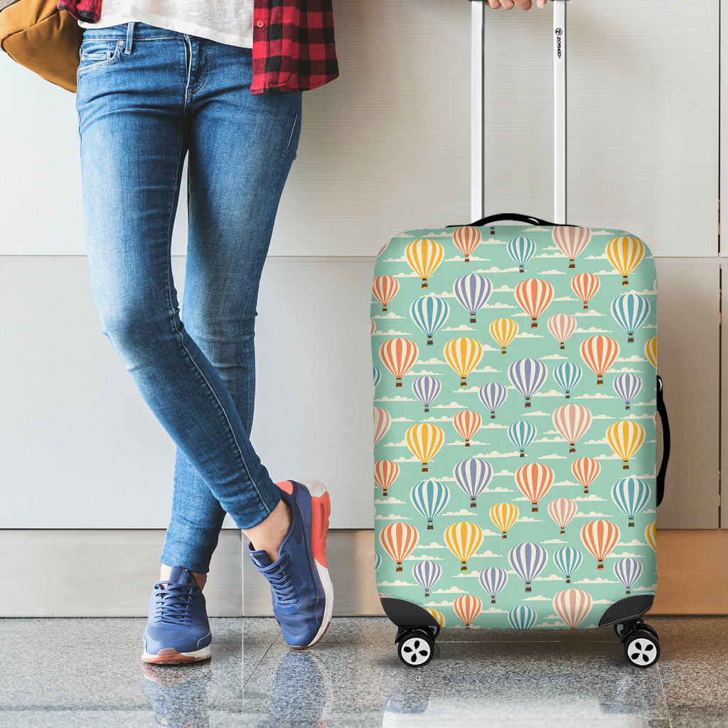 Retro Air Balloon Pattern Print Luggage Cover