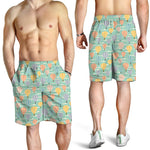 Retro Air Balloon Pattern Print Men's Shorts