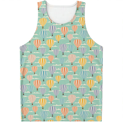 Retro Air Balloon Pattern Print Men's Tank Top