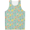 Retro Air Balloon Pattern Print Men's Tank Top