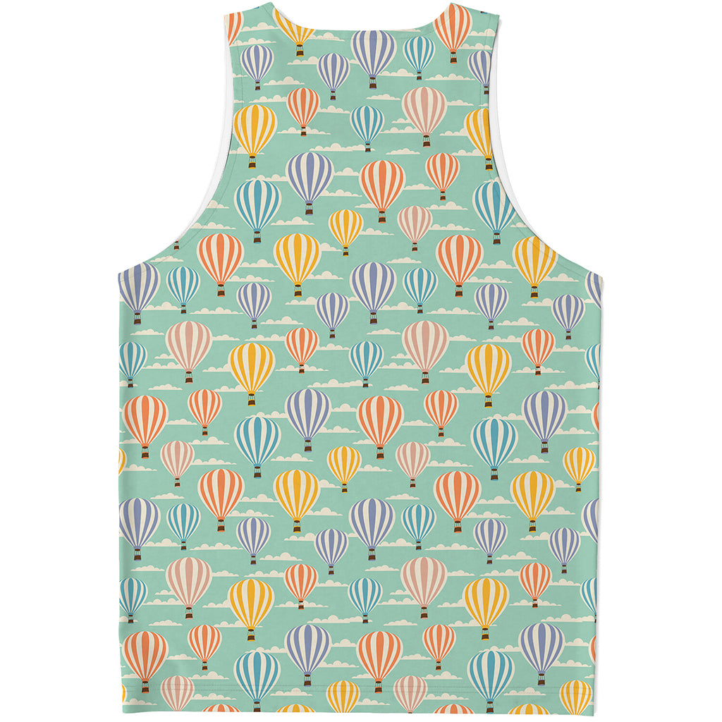 Retro Air Balloon Pattern Print Men's Tank Top