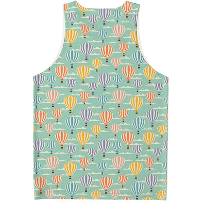 Retro Air Balloon Pattern Print Men's Tank Top