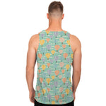 Retro Air Balloon Pattern Print Men's Tank Top