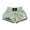 Retro Air Balloon Pattern Print Muay Thai Boxing Shorts