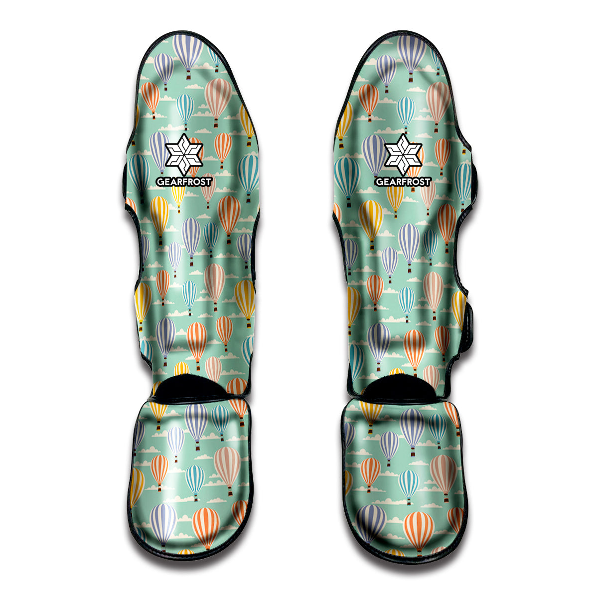 Retro Air Balloon Pattern Print Muay Thai Shin Guard