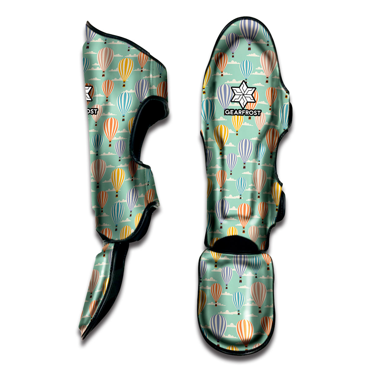 Retro Air Balloon Pattern Print Muay Thai Shin Guard