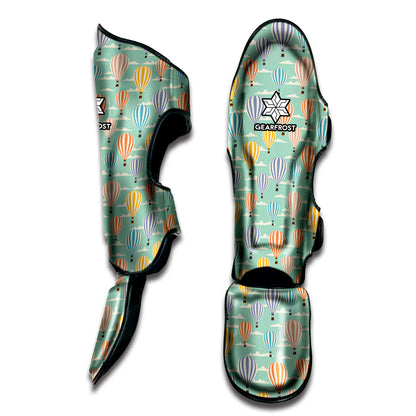 Retro Air Balloon Pattern Print Muay Thai Shin Guard