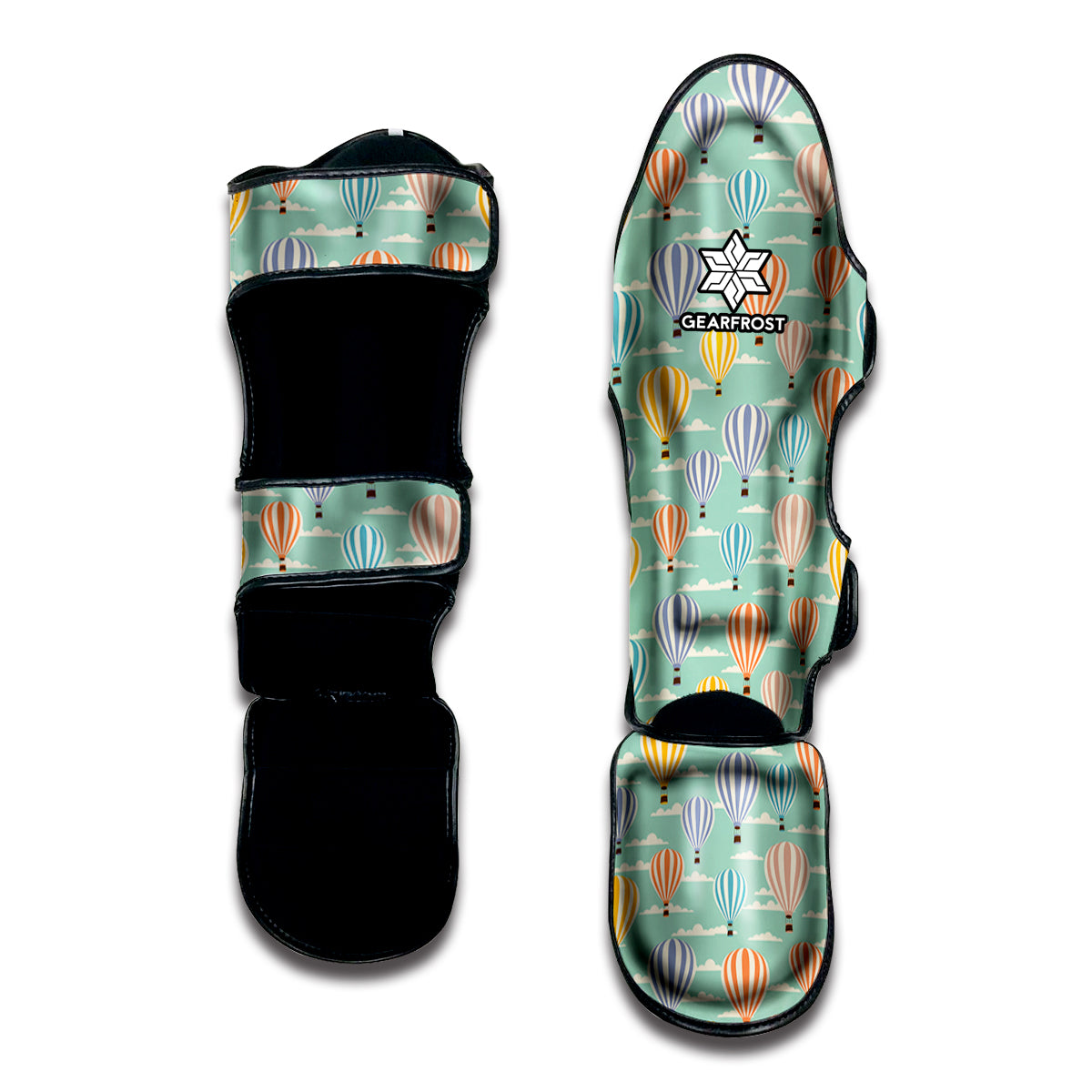 Retro Air Balloon Pattern Print Muay Thai Shin Guard