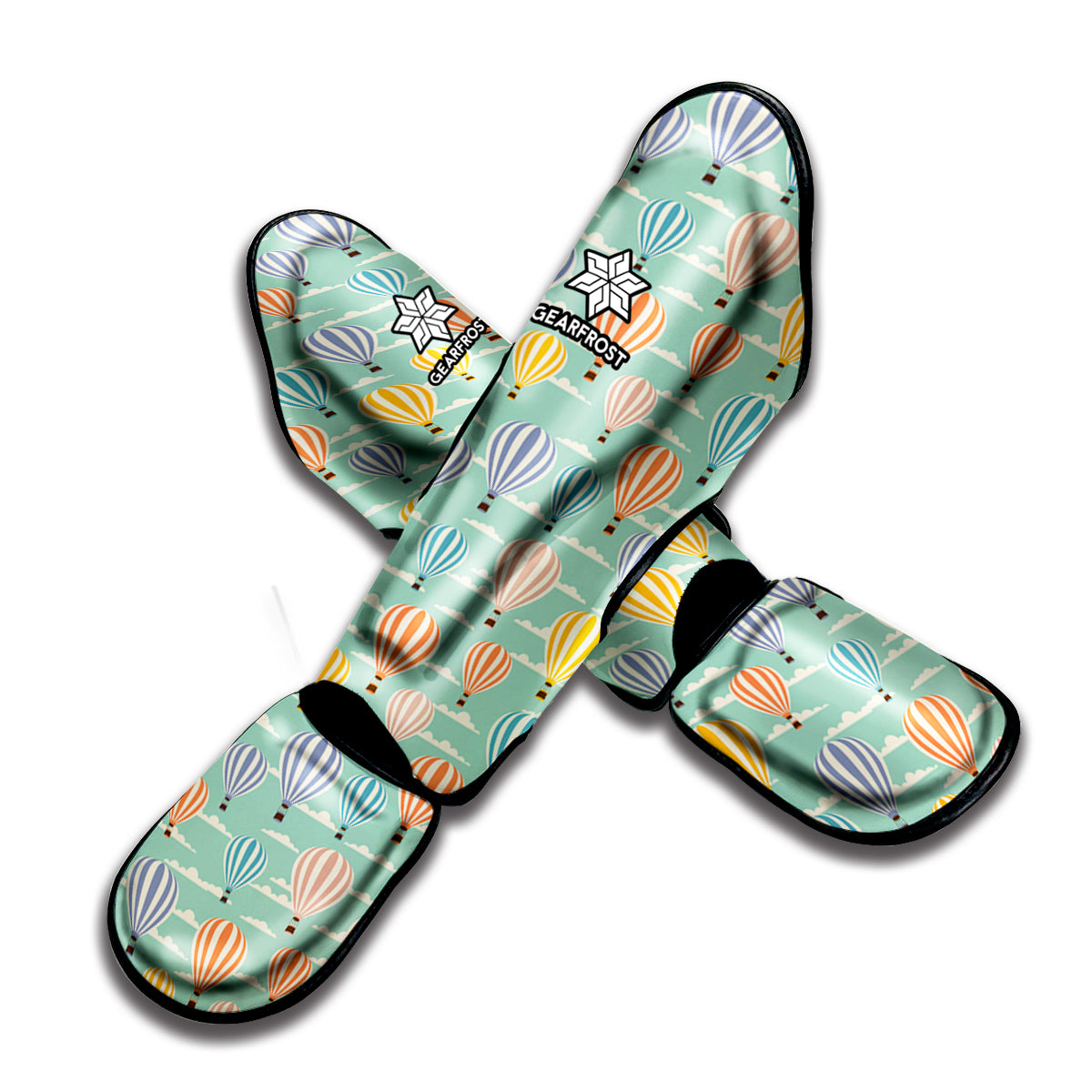 Retro Air Balloon Pattern Print Muay Thai Shin Guard