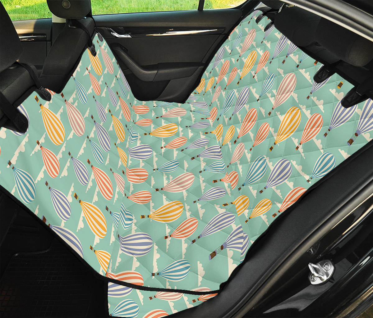 Retro Air Balloon Pattern Print Pet Car Back Seat Cover