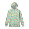 Retro Air Balloon Pattern Print Pullover Hoodie