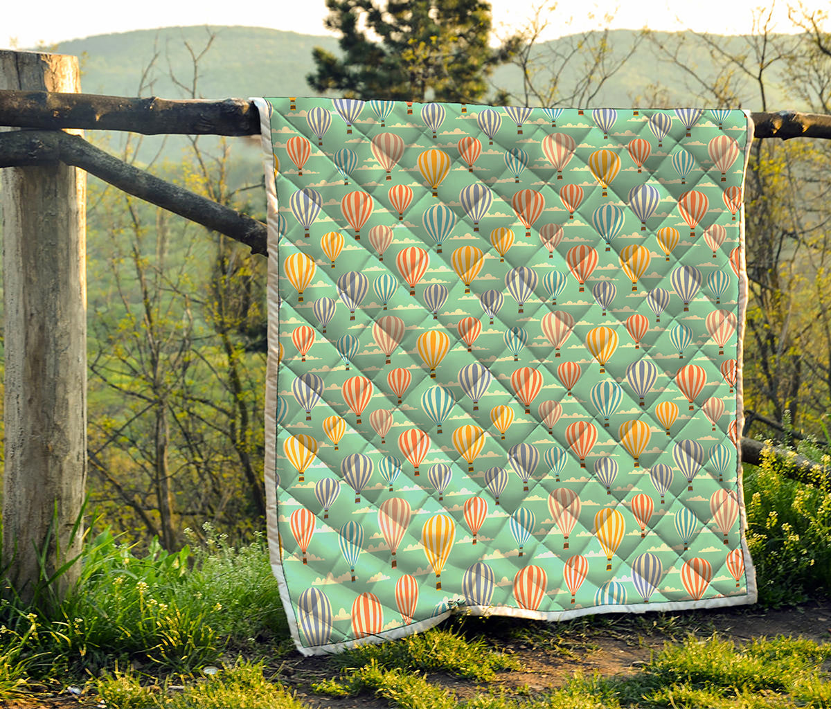 Retro Air Balloon Pattern Print Quilt