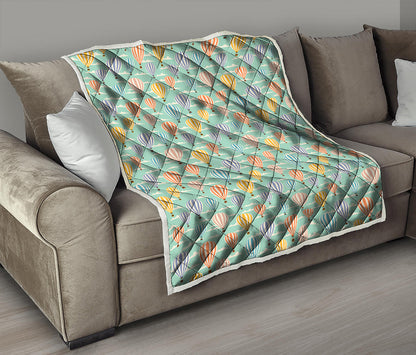 Retro Air Balloon Pattern Print Quilt