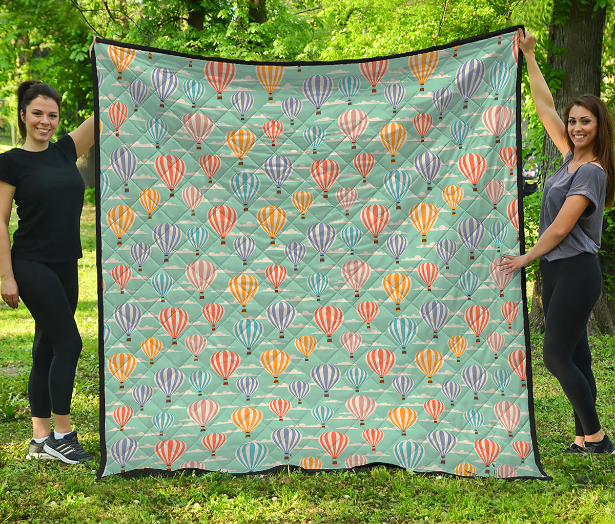 Retro Air Balloon Pattern Print Quilt