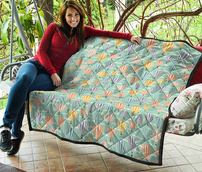 Retro Air Balloon Pattern Print Quilt