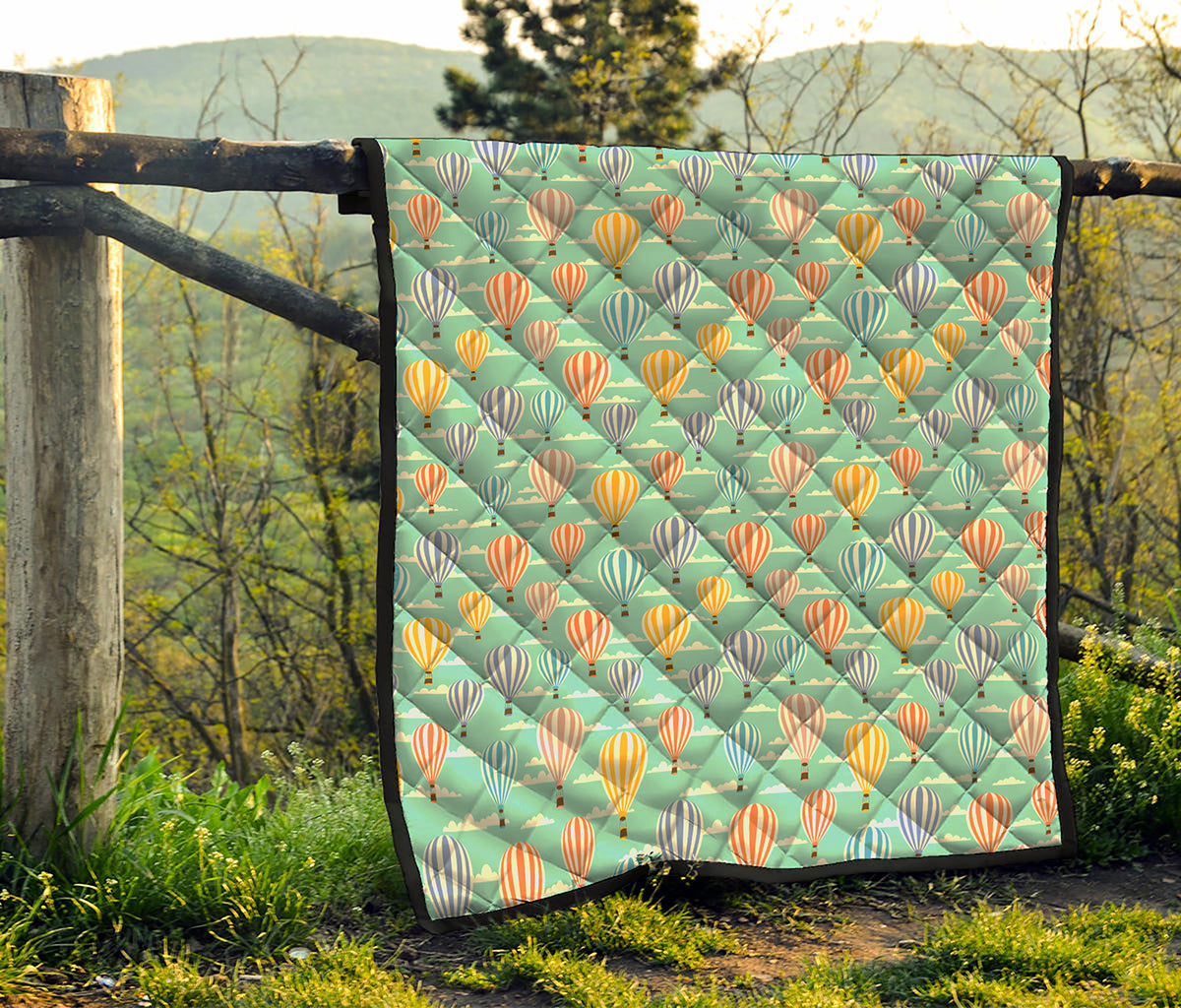 Retro Air Balloon Pattern Print Quilt