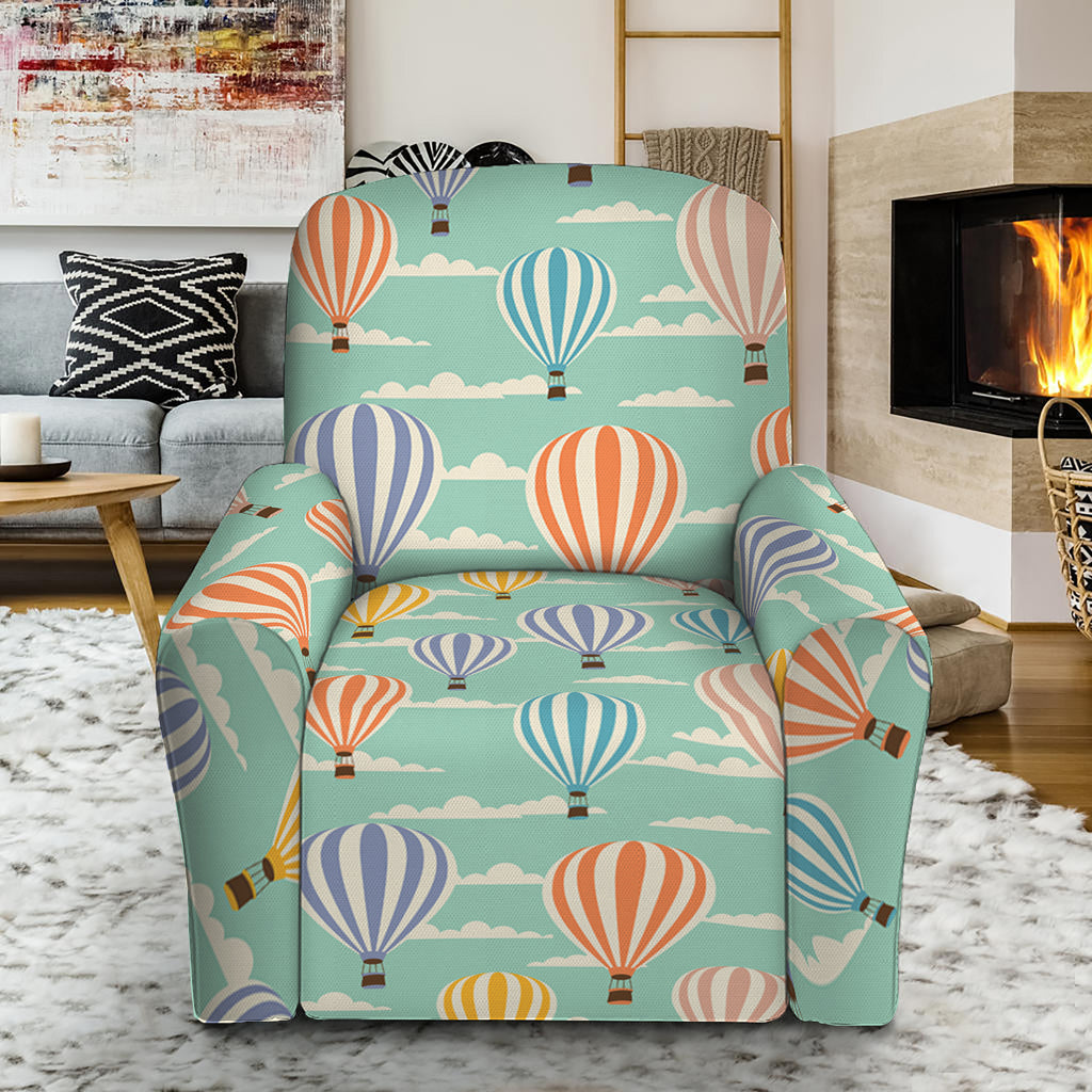 Retro Air Balloon Pattern Print Recliner Slipcover