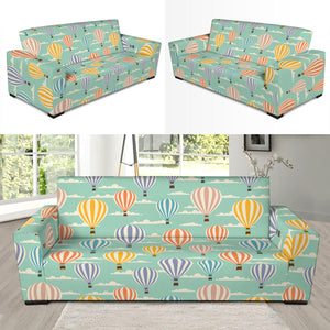 Retro Air Balloon Pattern Print Sofa Slipcover