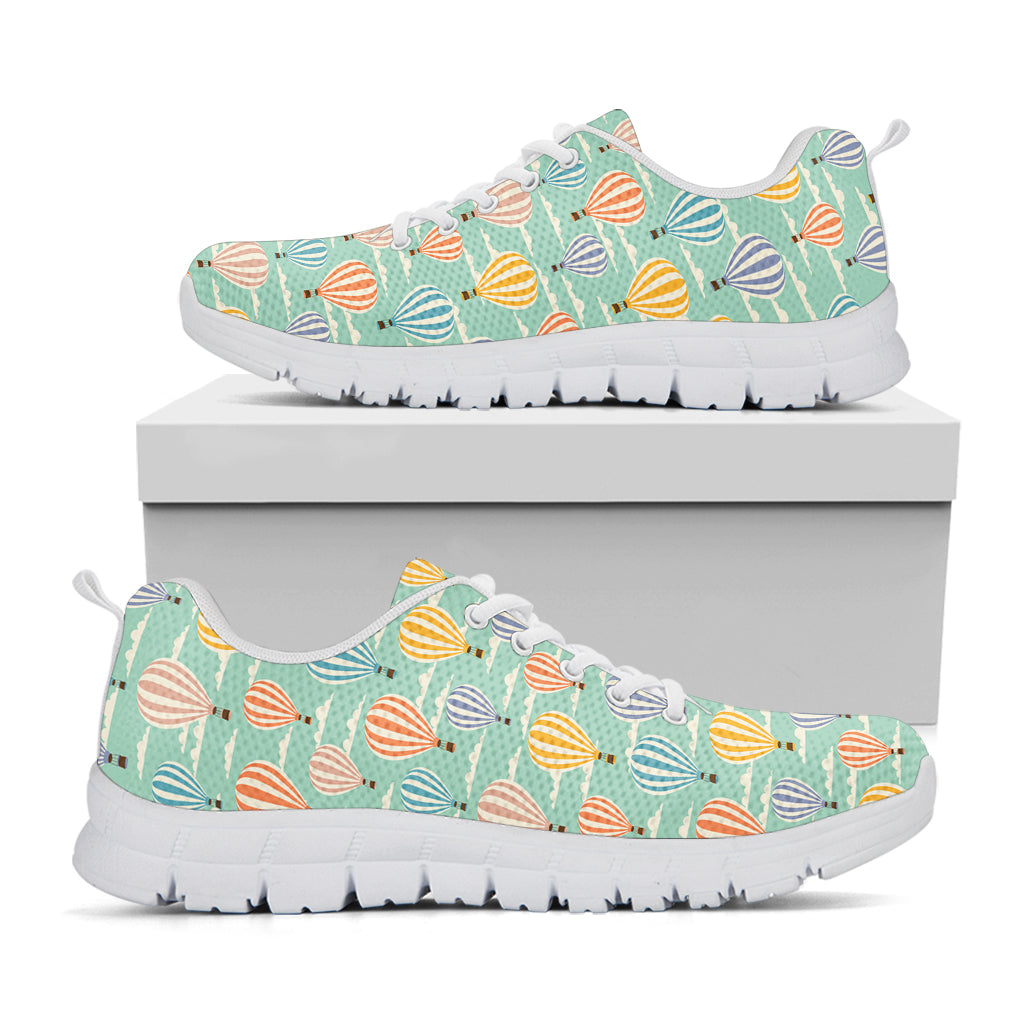 Retro Air Balloon Pattern Print White Sneakers