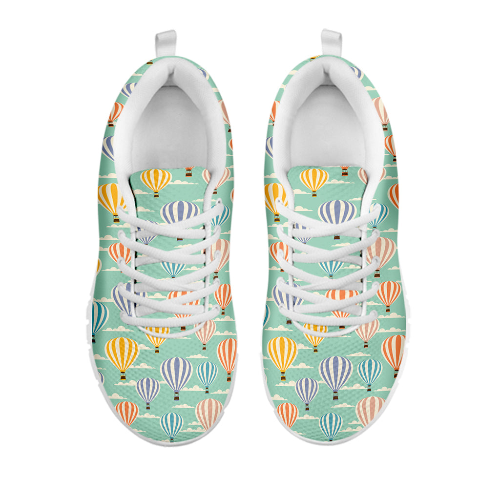 Retro Air Balloon Pattern Print White Sneakers