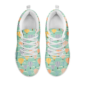 Retro Air Balloon Pattern Print White Sneakers