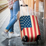 Retro American Flag Patriotic Luggage Cover GearFrost