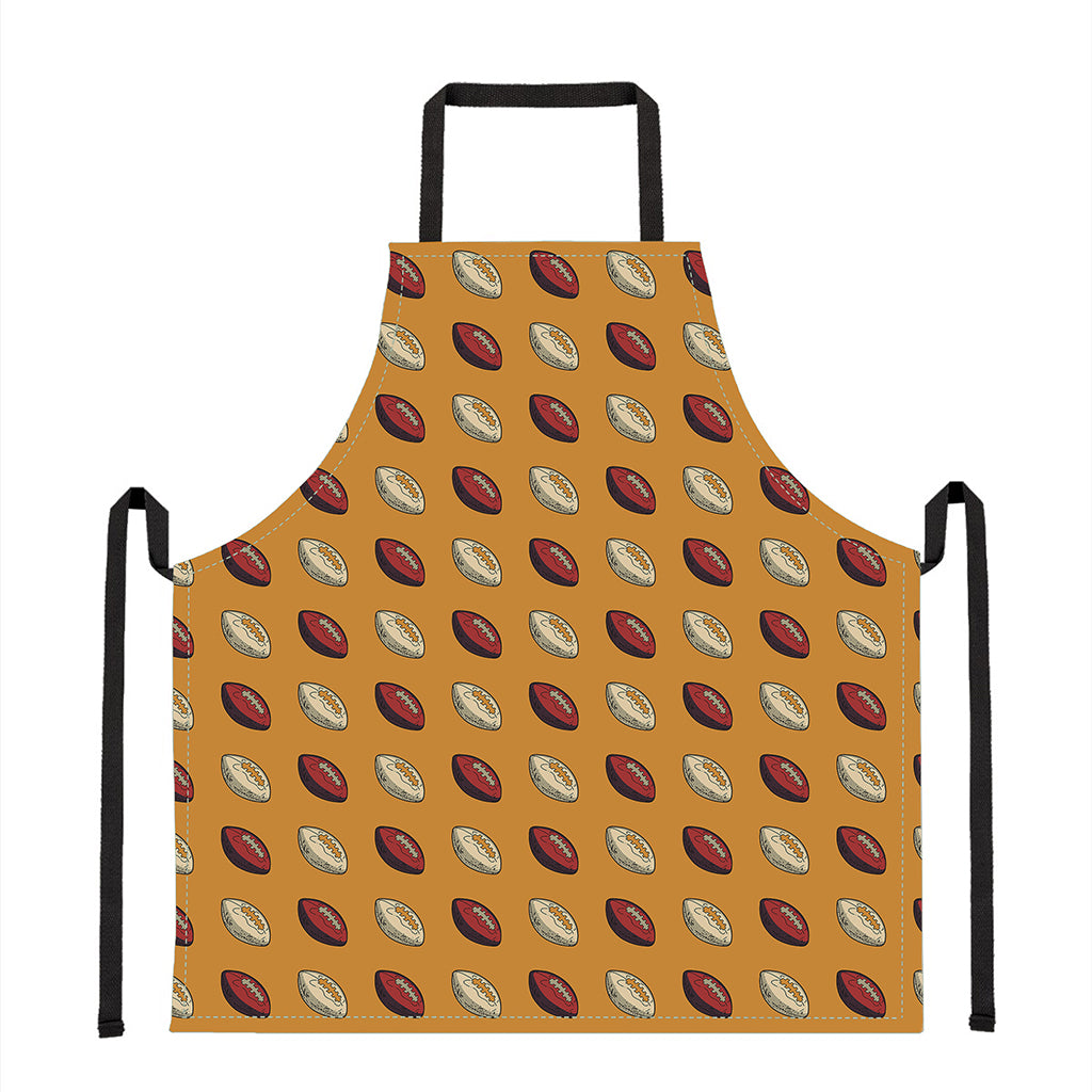 Retro American Football Ball Print Apron