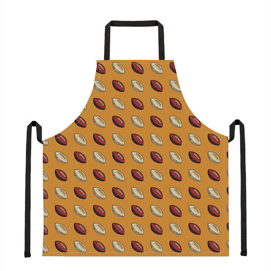 Retro American Football Ball Print Apron