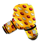 Retro American Football Ball Print Boxing Gloves