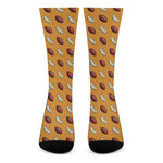 Retro American Football Ball Print Crew Socks