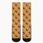 Retro American Football Ball Print Crew Socks