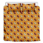 Retro American Football Ball Print Duvet Cover Bedding Set