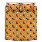 Retro American Football Ball Print Duvet Cover Bedding Set