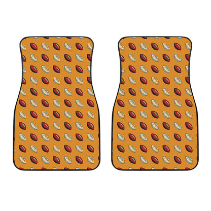 Retro American Football Ball Print Front Car Floor Mats