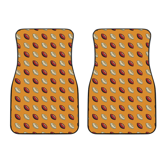 Retro American Football Ball Print Front Car Floor Mats