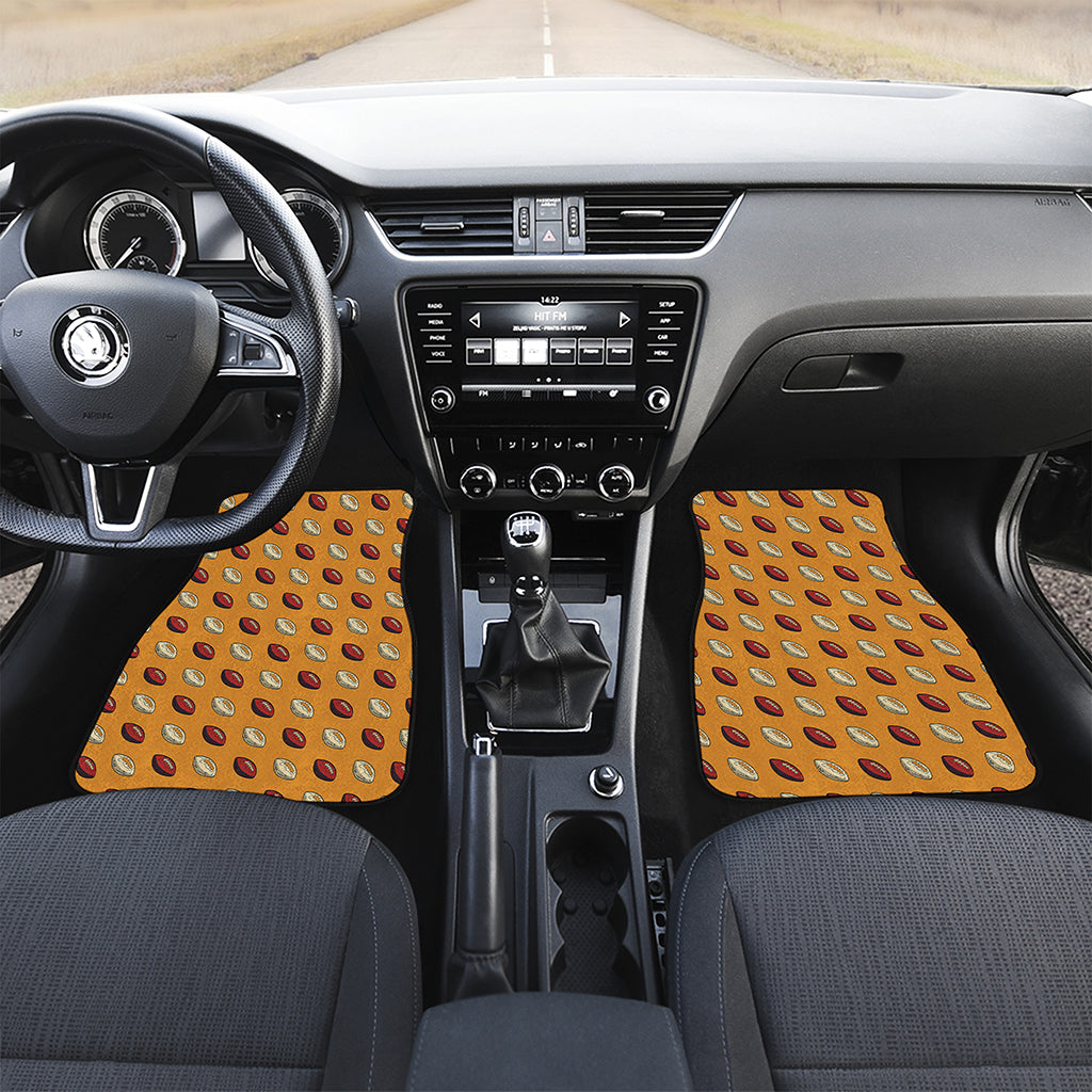 Retro American Football Ball Print Front Car Floor Mats