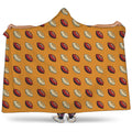 Retro American Football Ball Print Hooded Blanket