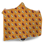 Retro American Football Ball Print Hooded Blanket